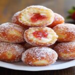 Strawberry Cheesecake Stuffed Donut Holes