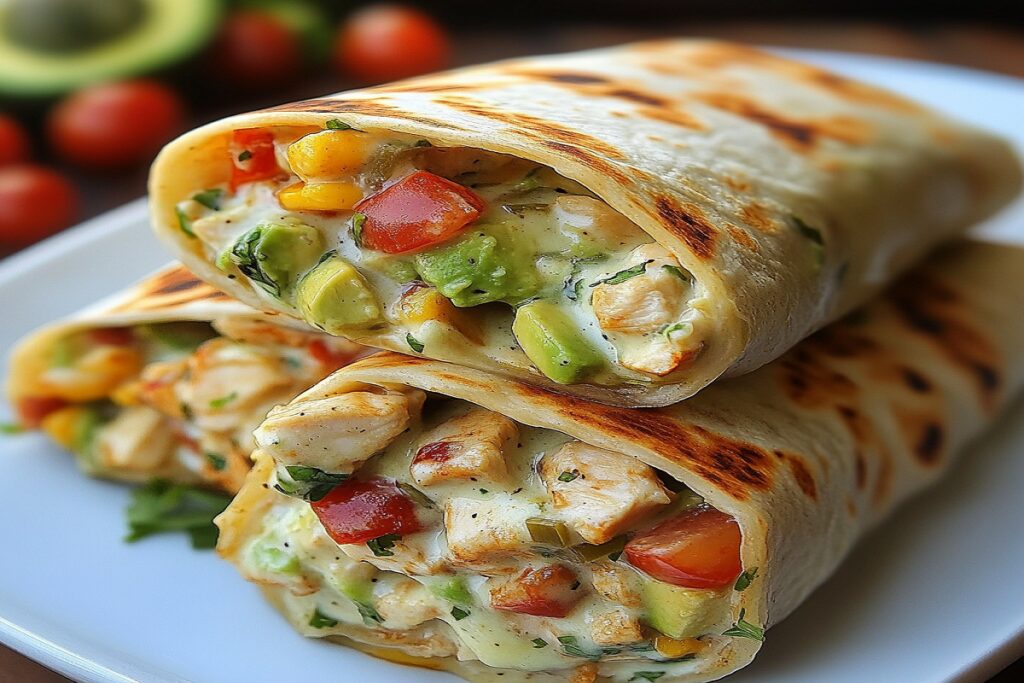 Chicken Avocado Ranch Burritos with a Twist