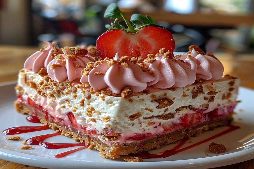 Strawberry Shortcake Cheesecake Bars