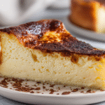 Make this Basque Burnt Cheesecake in 5 easy steps! Creamy inside, caramelized top, and rustic charm—perfect for any dessert table.